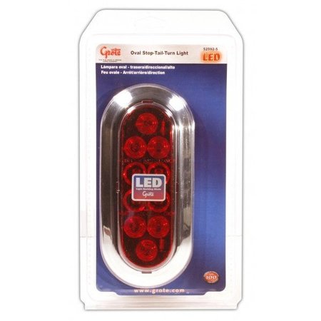 GROTE Stt Lamp- Red-Led- Oval- Surface Mnt- Re, 52592-5 52592-5